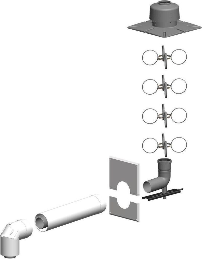Atec Schacht-Set PolyTwin mit Verbind Kunstst. DN 80/125 - Produktbild 