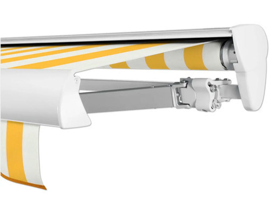 SOLUNA Halbkassettenmarkise Classic 6x2,5 Stoff Dessin S2015 Gestell E6EV1 silber eloxiert Antrieb rechts inkl. Motor, W