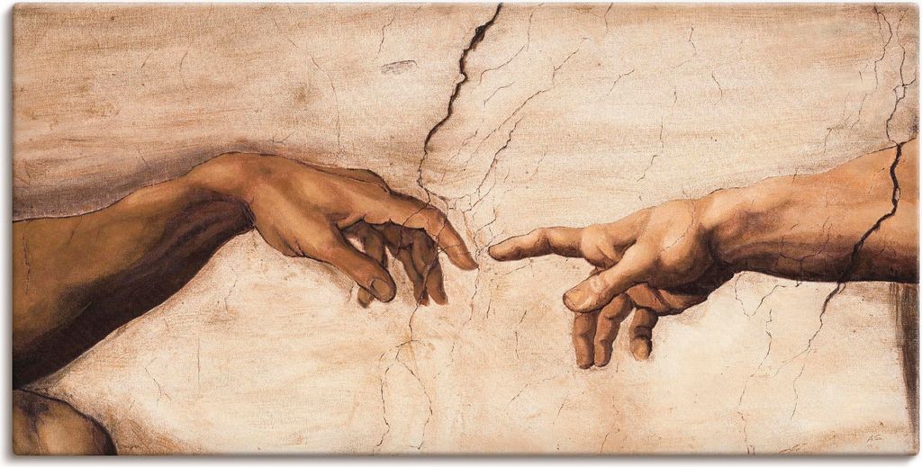 ARTland Leinwandbild Hände Größe: 40x20 cm