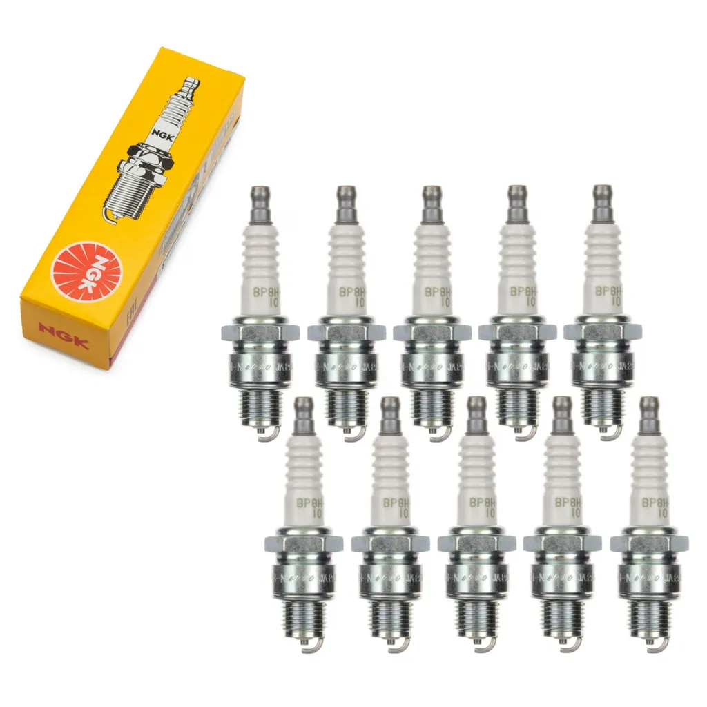 NGK BP8H-N-10 Set 10 Pezzi - Candela Professionale 4838 per Fuoribordo