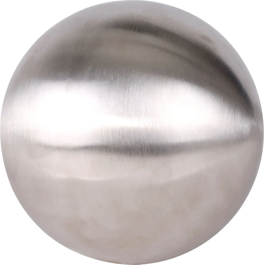 Déco de jardin : boule flottante 30cm en acier brossé pour bassin et terrasse