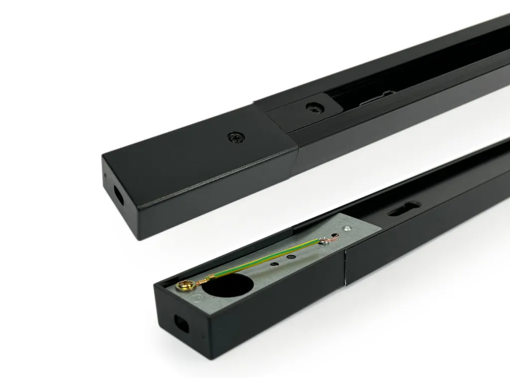 Rail 1F noir 1,5m HQ - Rail aluminium haute conductivité pour spots