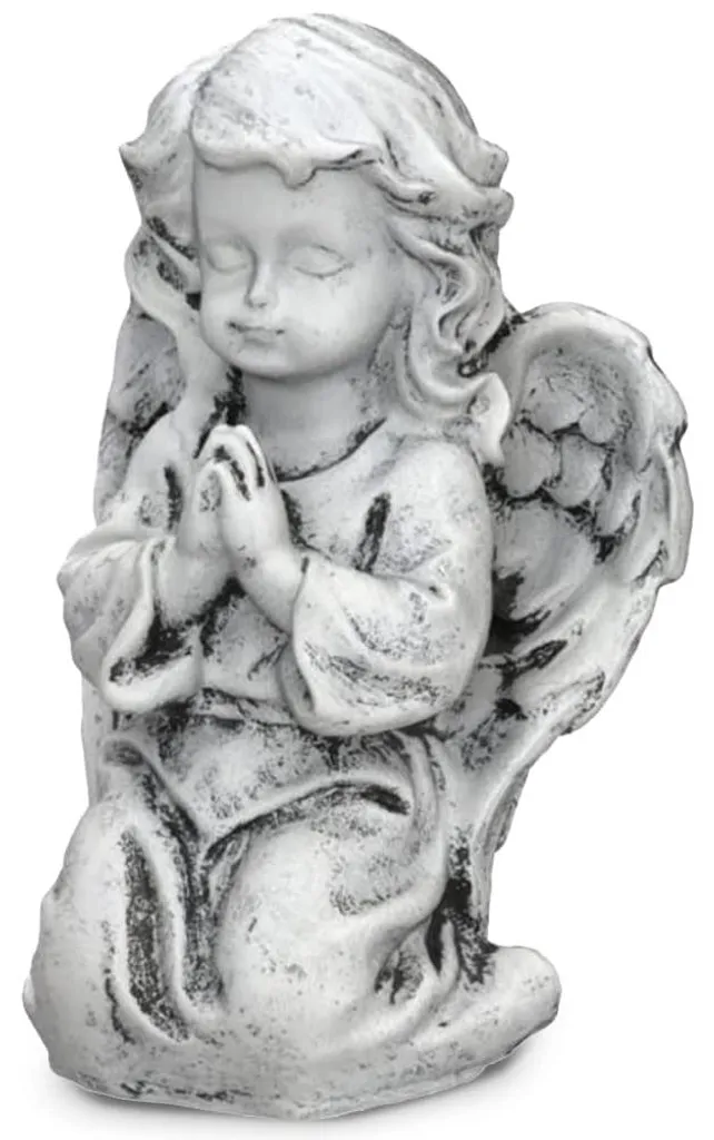 Ange de tombe résistant aux intempéries - Figurine ange de deuil blanc 16cm