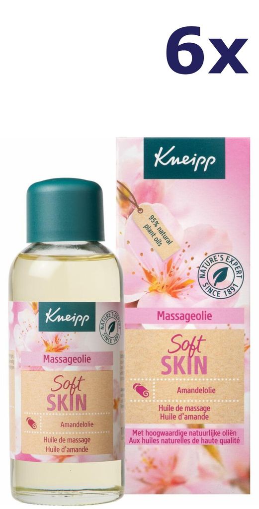 6x Kneipp Massage Olie amandelolie Soft Skin 100 ml