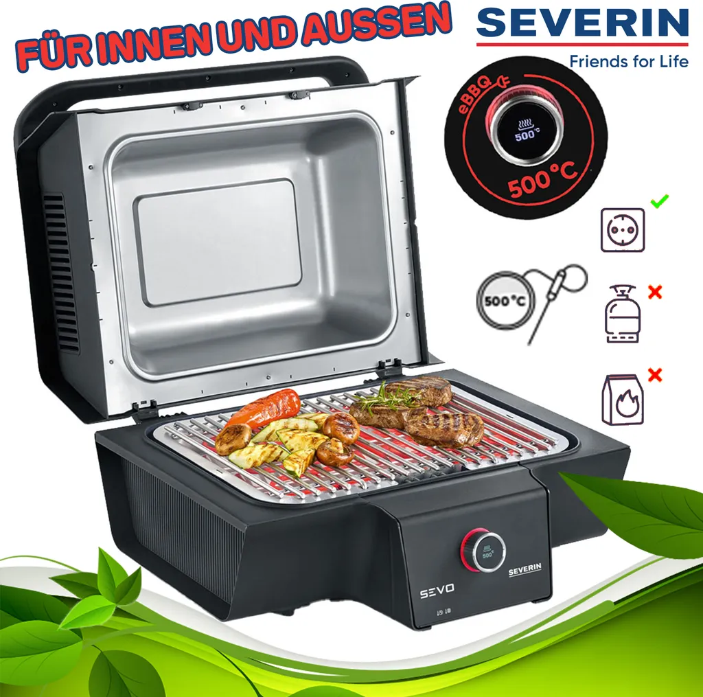Gril électrique SEVERIN PG 8106 sans fumée avec contrôle de cuisson - 26