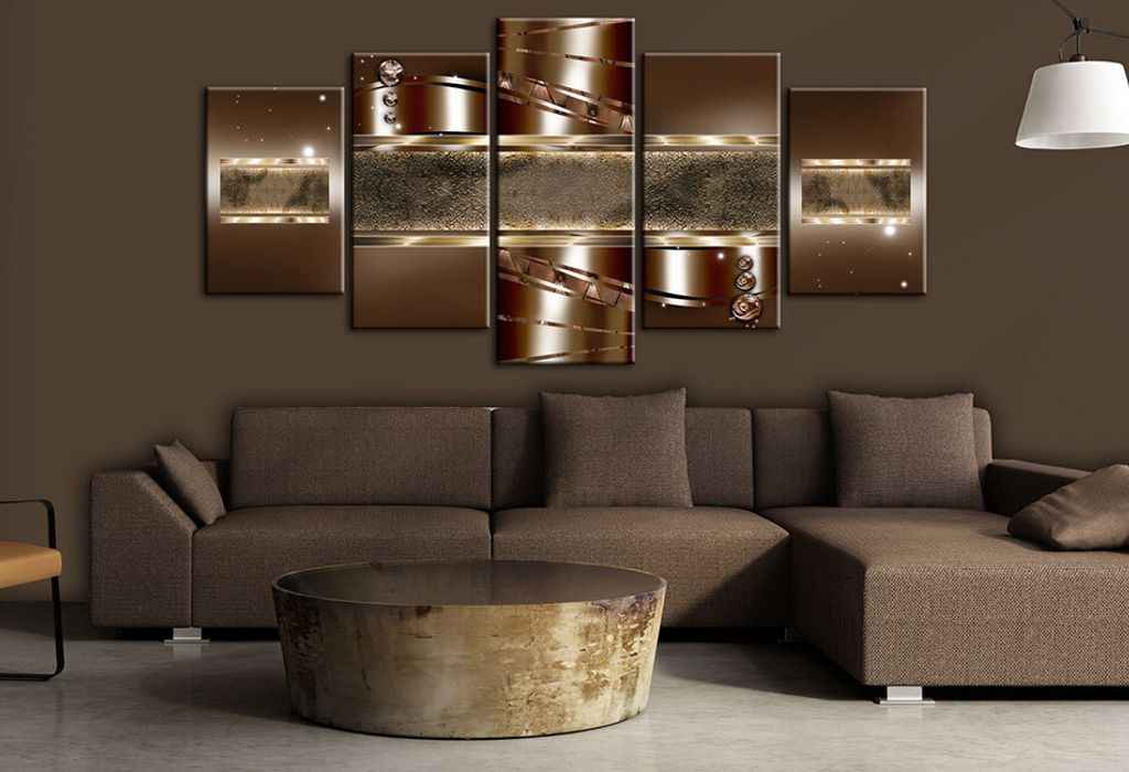 Akustikbild Abstrakt 200x100 cm Bilder Akustikschaum Hochleistungsschallabsorber Schallschutz Leinwand 5 tlg Wandbild Raumakustik Schalldämmung a-...