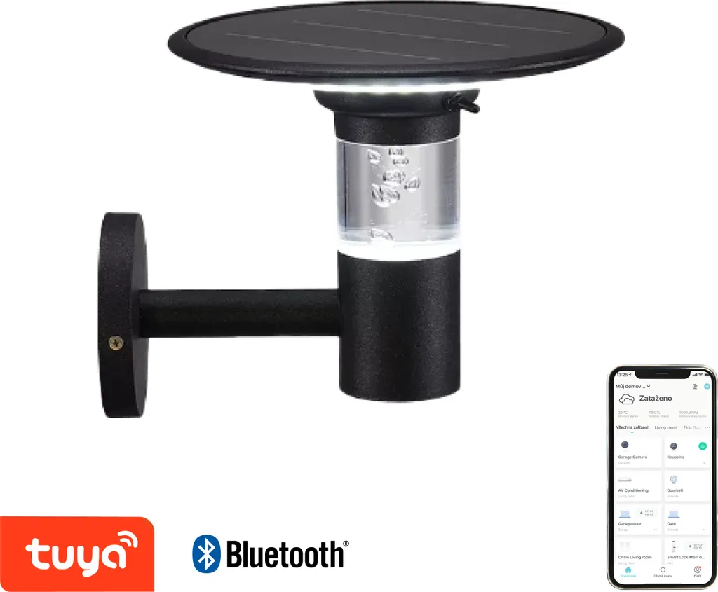 Lampe Solaire RGB Connectée Tuya avec Bluetooth et Protection IP54 2W