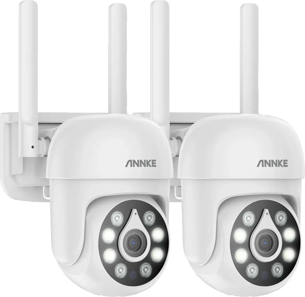 Kit Vidéosurveillance pour Maison 5MP sans Fil Vision de Nuit 30m et Audio 2pcs