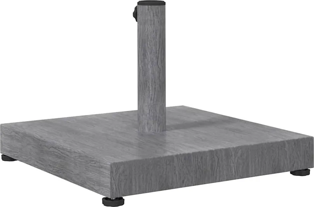 vidaXL Supporto per ombrellone da esterno grigio scuro effetto legno