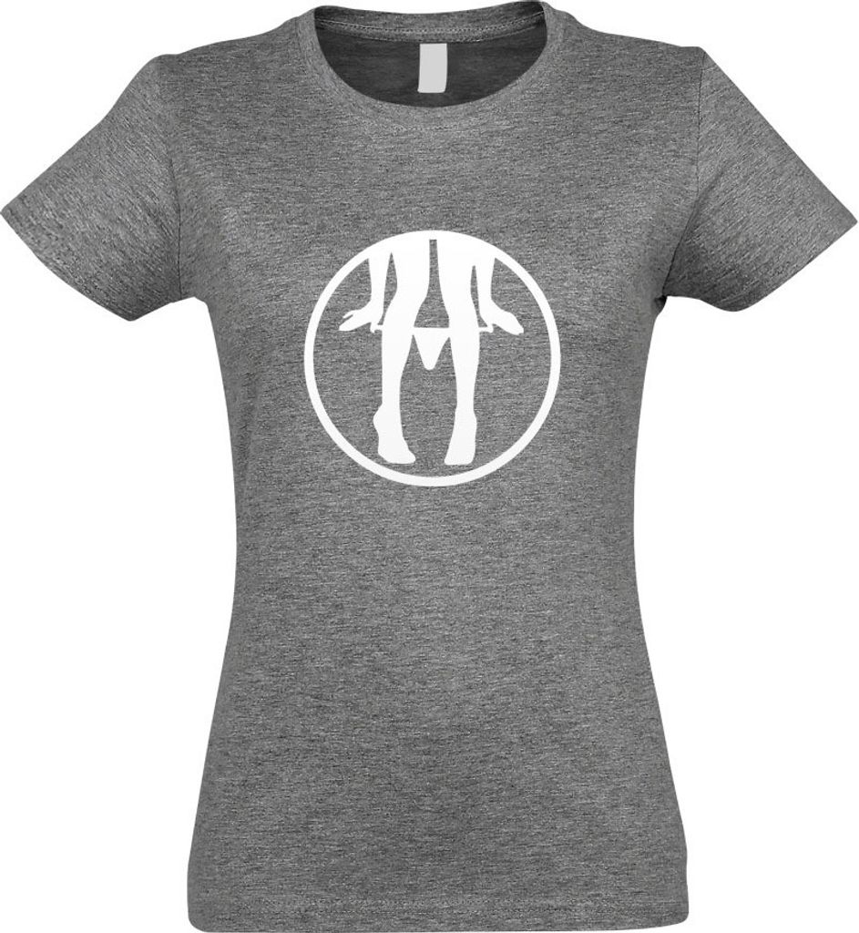 Kiwistar - T-Shirt tailliert - Damen - Graumeliert - Panty Dropper Rund - mit Motiv Bedruckt - Funshirt Design - Sport - Freizeit - Damen - M