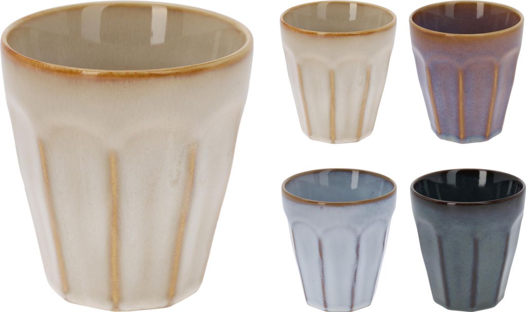 Lungo Tassen - 4x Stuck - farbig - Porzellan - 250 ml Produktbild 