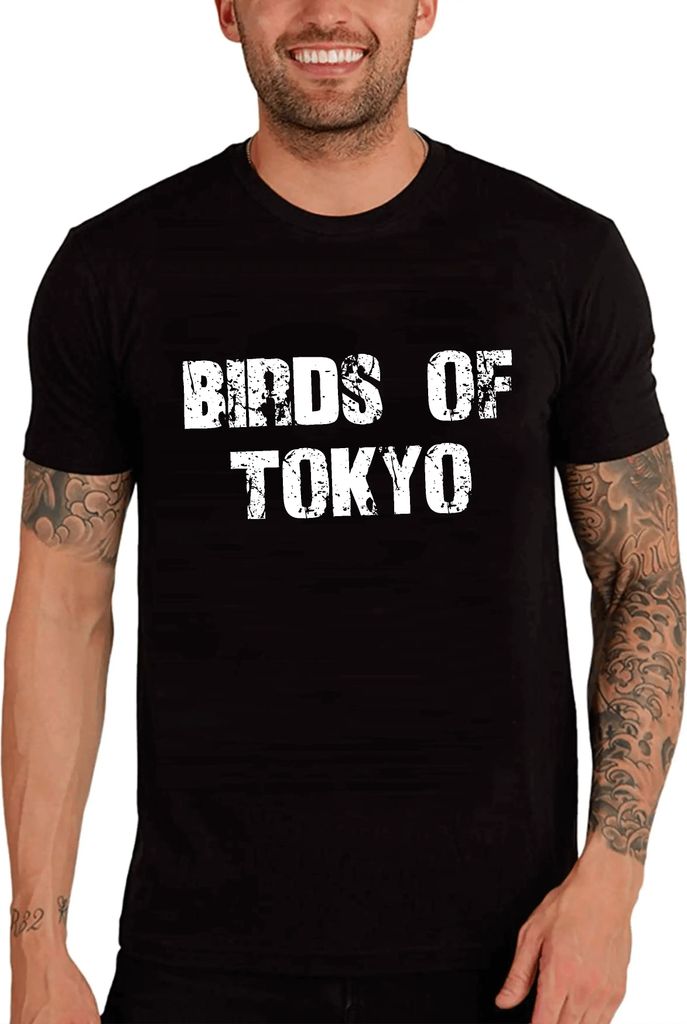 Herren Grafik T-Shirt Vögel von Tokio – Birds Of Tokyo – Öko-Verantwortlich Vintage Jahrgang Kurzarm Lustige Druck Geburtstag Geschenk Mann