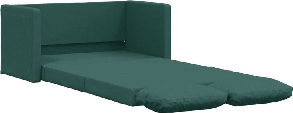 Bodensofa mit Schlaffunktion Dunkelgrün 112x174x55 cm Stoff