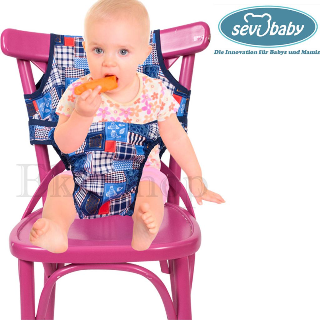 Sevibaby PATCHWORK Baby Stoff Essstuhl Reisestuhl Hochstuhl Stuhlsitz Kindersitz 152-31