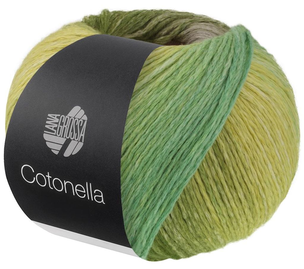 Lana Grossa - Cotonella 0018 dunkeloliv flieder gelb orange Produktbild 
