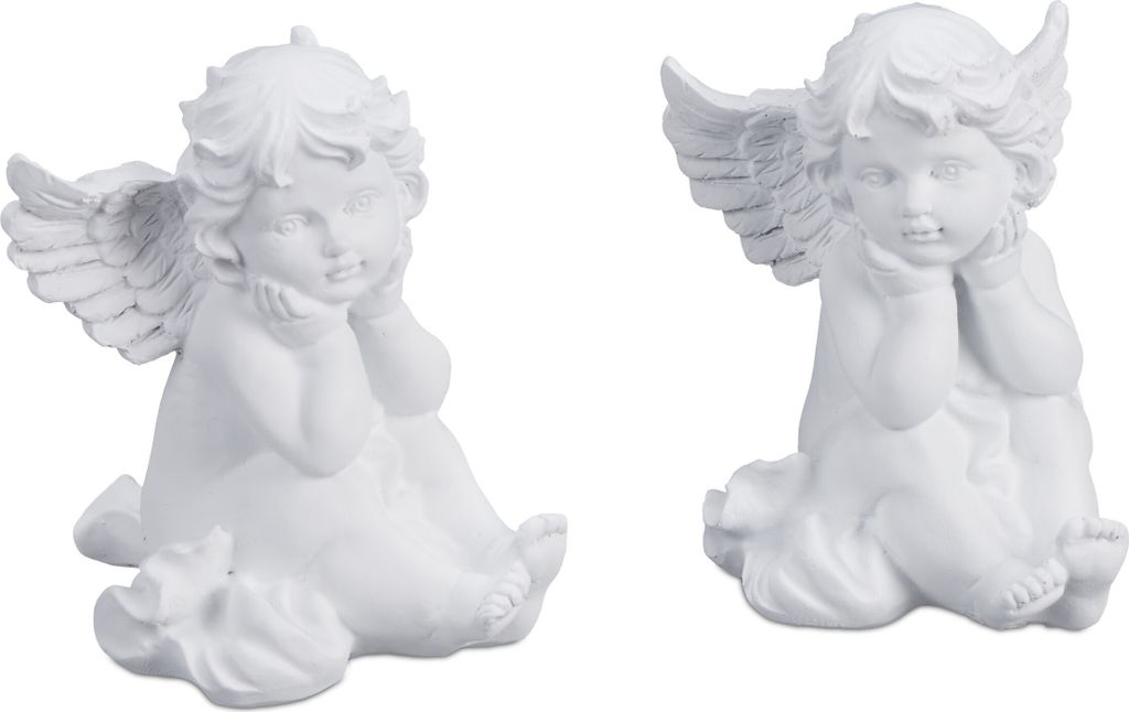 Lot de 2 anges de tombe Relaxdays, résistants aux Image du produit 