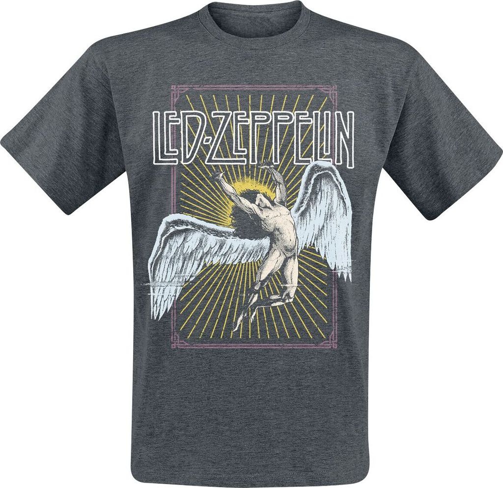Led Zeppelin T-Shirt Herren Icarus Colour dunkelgrau M Produktbild 