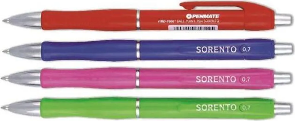 Stylo bille bleu Sorento Colour lot de 24 fini les pannes d'encre