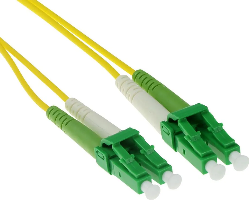 Cordon fibre optique OS2 duplex 9/125 0.5m LSZH LC/APC faible perte