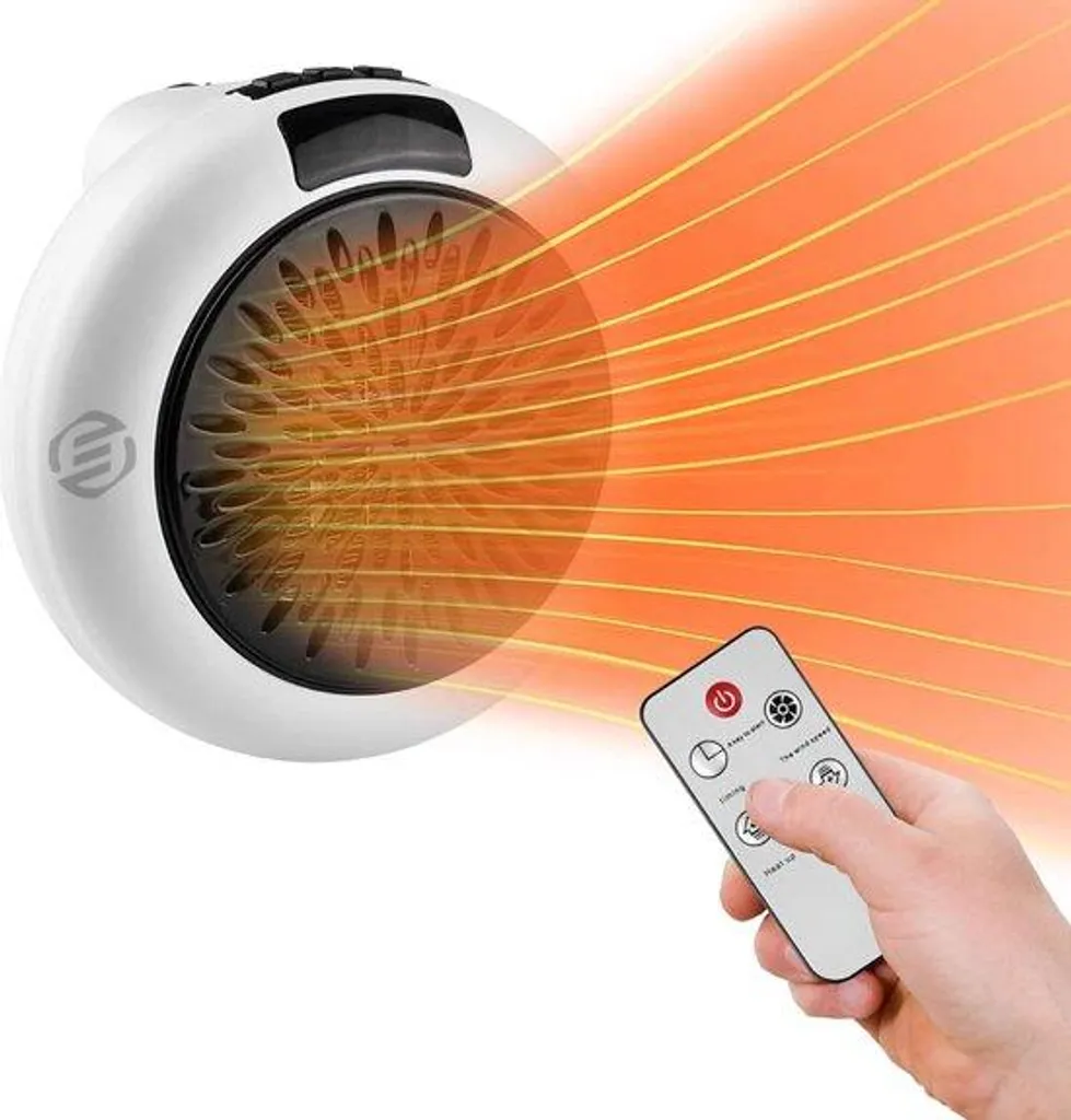 Chauffage électrique 1200W - Radiateur compact pour chauffer le salon