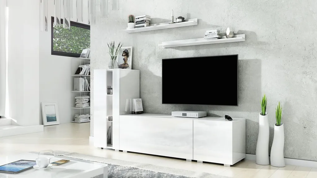 Meuble de rangement mural BRADT 40 blanc pour salle de bain et cuisine
