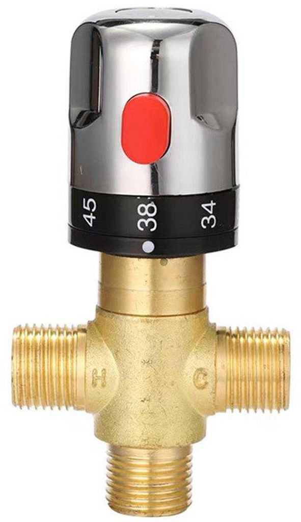 Massief messing Thermostatische mengkraan G1/2 - Dreiwege Thermostatventil für Bad - Toilette