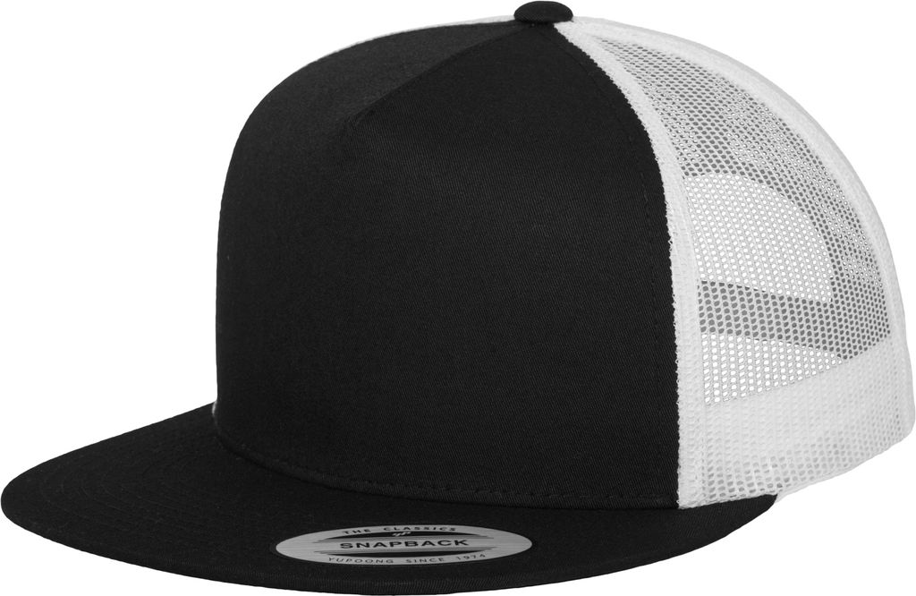 FLEXFIT 6006T | Classic Trucker 2-Tone Cap / Kappe / Mütze / Hut - Farbe: Black/White - Größe: One Size