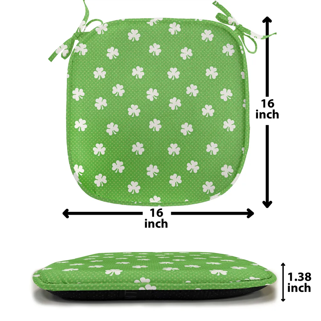 Coussin de Chaise Décoratif Imperméable avec Sangles Fixes 4 Pièces - 4