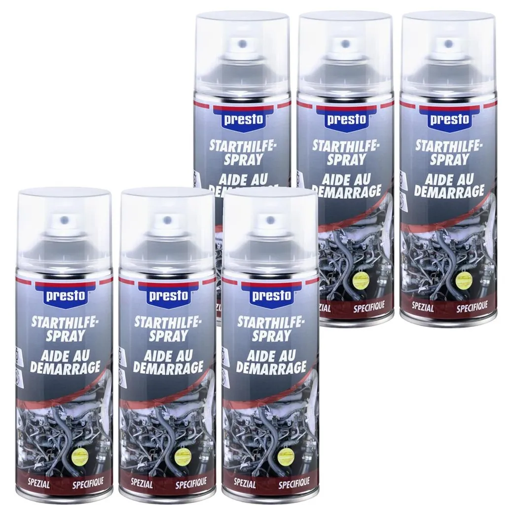 Spray d'aide au démarrage Presto 400ml - Idéal hiver et moteurs difficiles