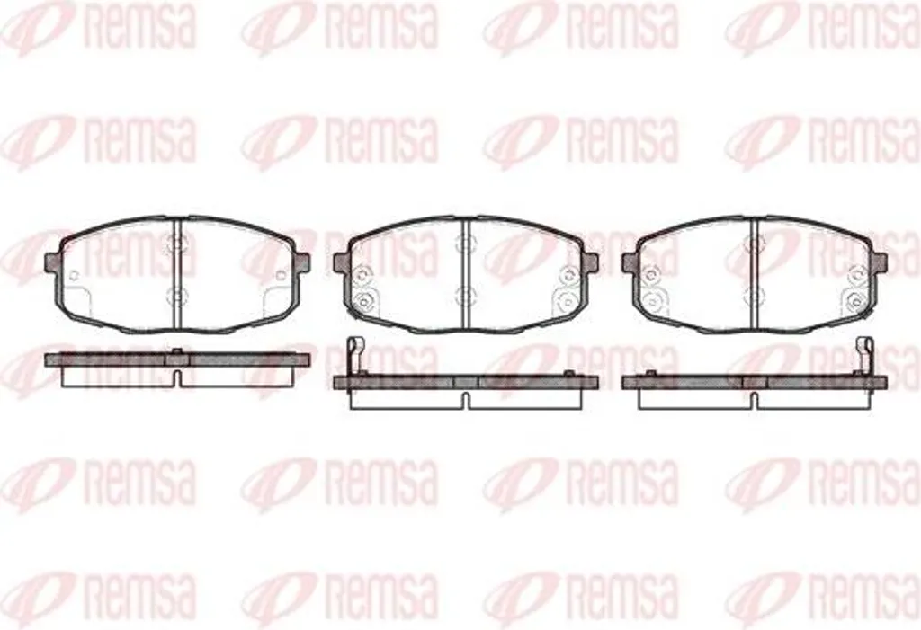 Plaquettes de frein REMSA 1038.02 stop bruits et vibrations Kia Cerato