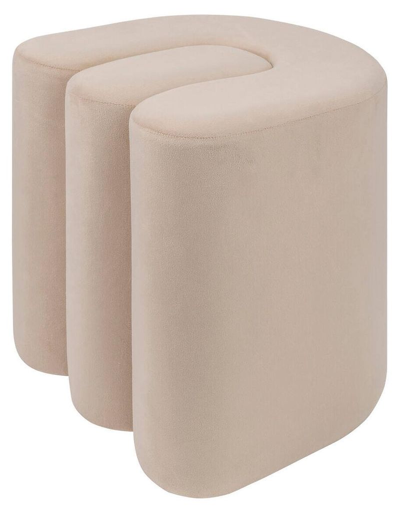 Sitzsack aus samt bolan beige 40x40cm  - Atmosphera Produktbild 