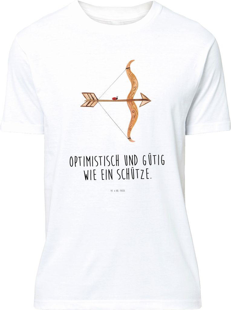Mr. & Mrs. Panda Größe S T-Shirt Sternzeichen Schütze - Weiß - Geschenk, oberteil, Geburtstag November, Dezember, Shirt, mit Spruch, Schützenf...