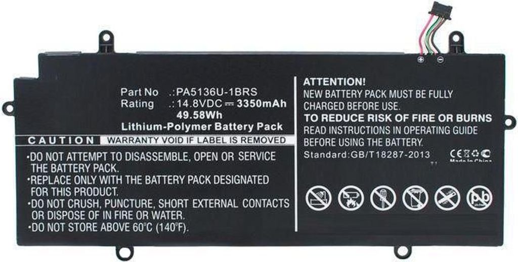 CoreParts Laptop Battery 50Wh Li-Pol 14.8V 3350mAh Black - Batterie - 3.350 mAh (PA5136U-1BRS-CP)