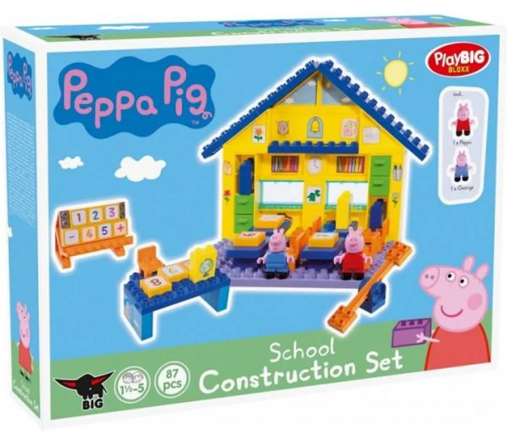 L'école de Peppa Pig en Briques PlayBIG Bloxx 87 Pièces Multicolores