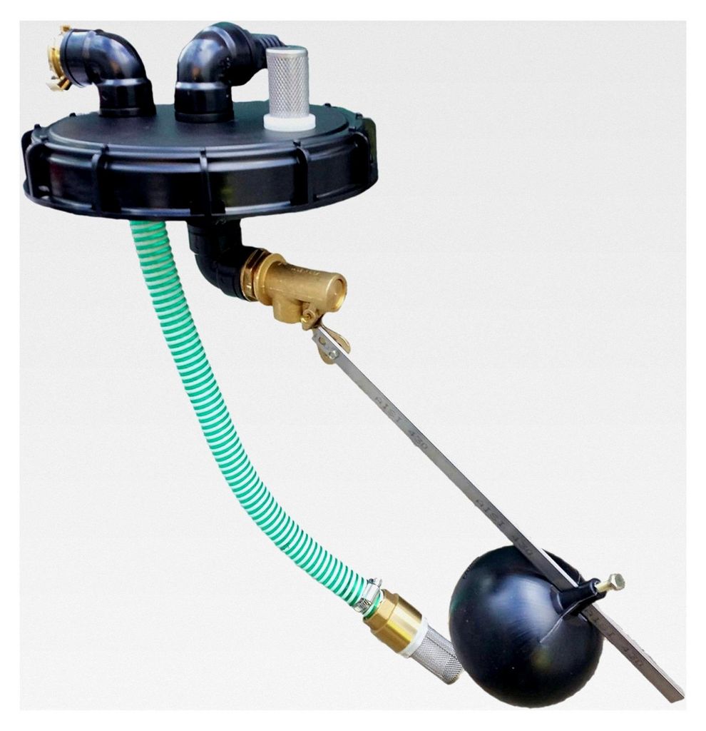 IBC Regenwasser Einlauf mit Überfüllsicherung und Pumpenanschluss Deckel DN 225