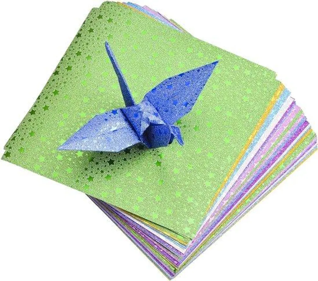 Papier origami 15 cm effet nacré Pentagram - 84 feuilles haute qualité