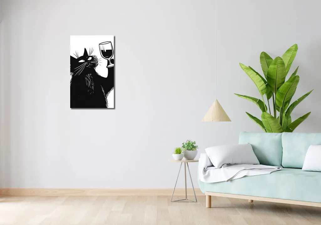 Image Virtuose félin 40 x 70 cm - Sublimez un Mur Vide avec ce Chat - 2