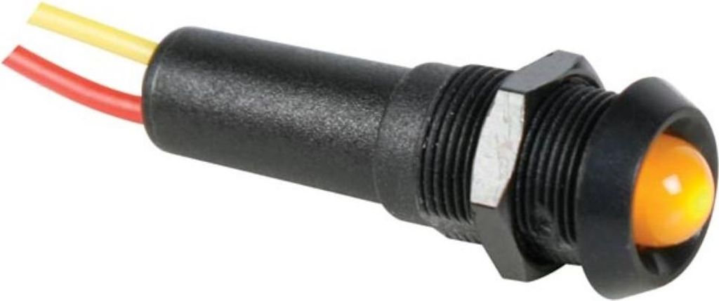 Seder Groupe - 12VBFY - Blinkende LED-Signalleuchte 12V gelb- schwarzes Gehäuse