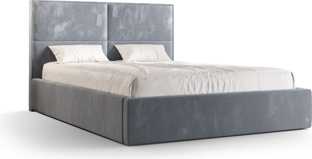 Roe Furniture | Boxspringbett - APOLLO - 90x200 cm - Hellgrau - mit Bettgestell und Bettkasten - Tagesbett - Polsterbetten - Bett Schlafzimmer