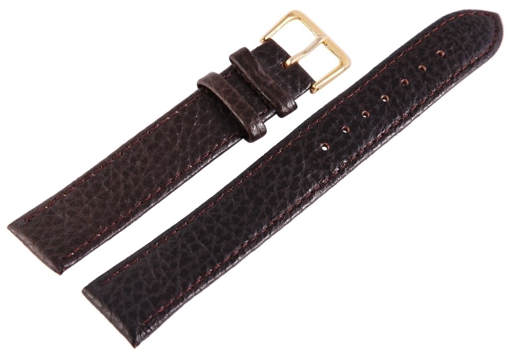 Basic Echtleder Armband in dunkelbraun Kroko flach