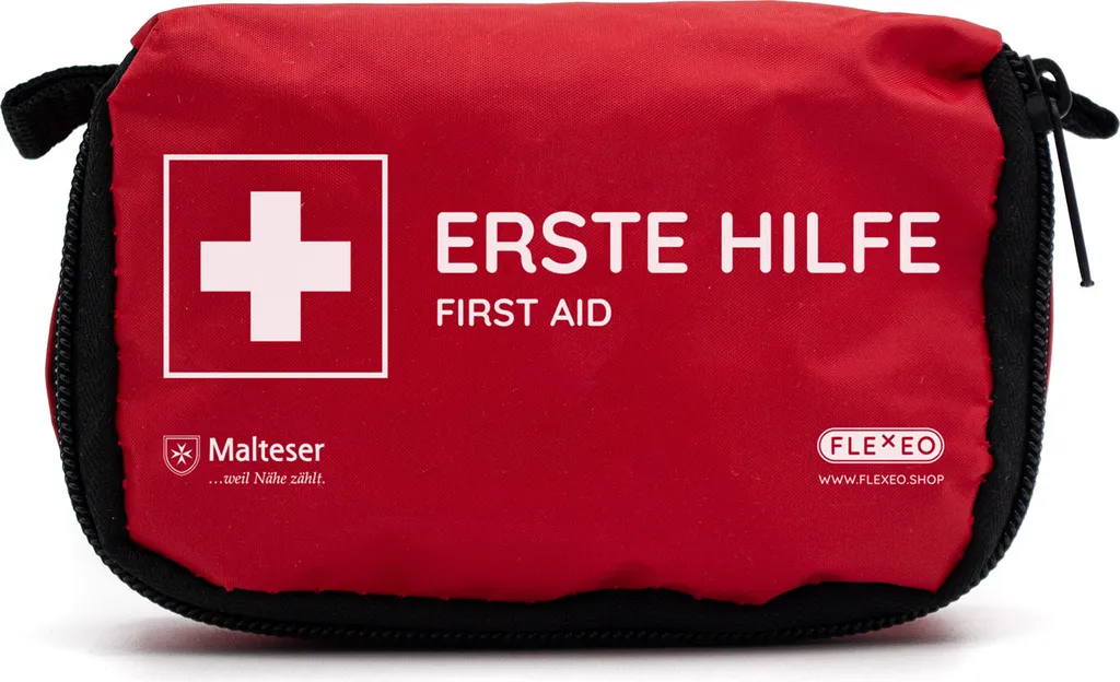 Mini kit premiers secours FLEXEO rouge ultra léger et transportable