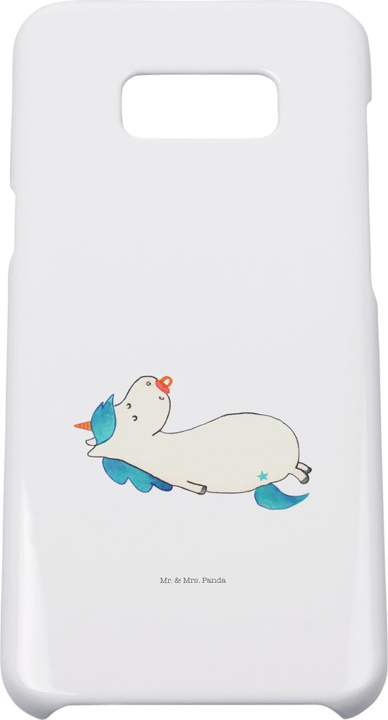 Mr. & Mrs. Panda Samsung Galaxy S8 plus Handyhülle Einhorn Schnuller - Weiß - Geschenk, Cover, Unicorn, Geburtstag, Geburt, Baby, Einhörner, Hü...