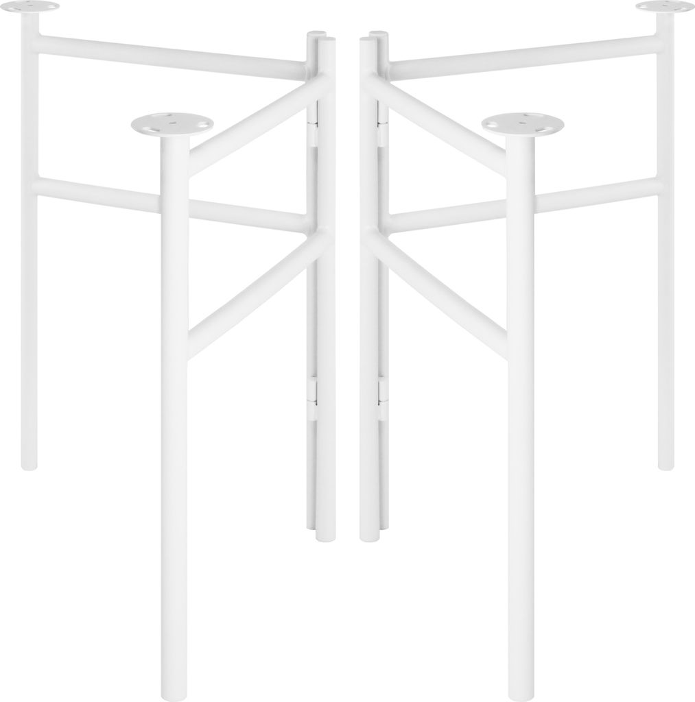 Natural Goods Berlin 2x Tischgestell FOLD - Faltbare Schwerlast Tischbeine Metall - Klappböcke DIY Tischfüße 800 x 720 mm - Klappbare Schreibtis...