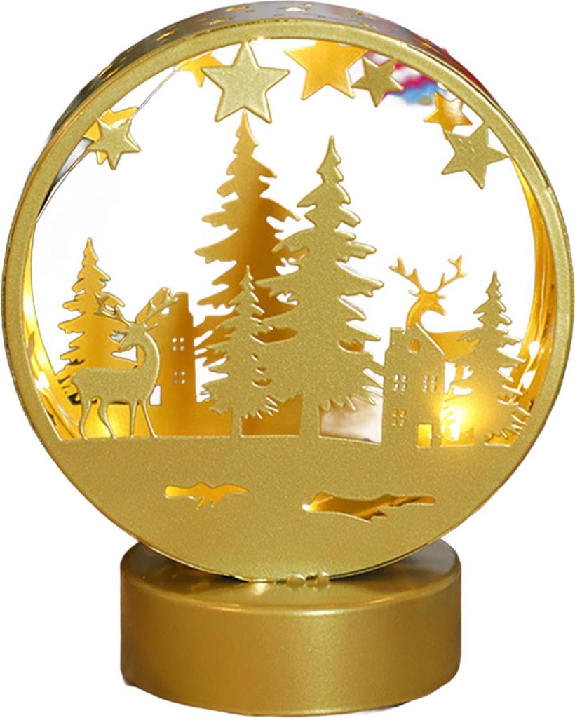 Weihnachtsnachtlicht, LED-Elch-Silhouette, Dekoration, beleuchteter Weihnachtsmann, Tischdekoration, Schneemann, Nachtlicht für Kinderzimmer, fest...