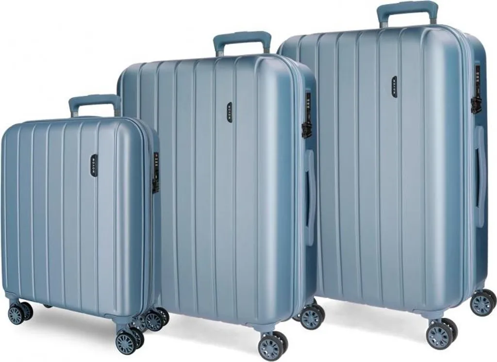 Valises de Luxe MOVOM 5318463 en ABS avec Roues Doubles et Finition Bleue