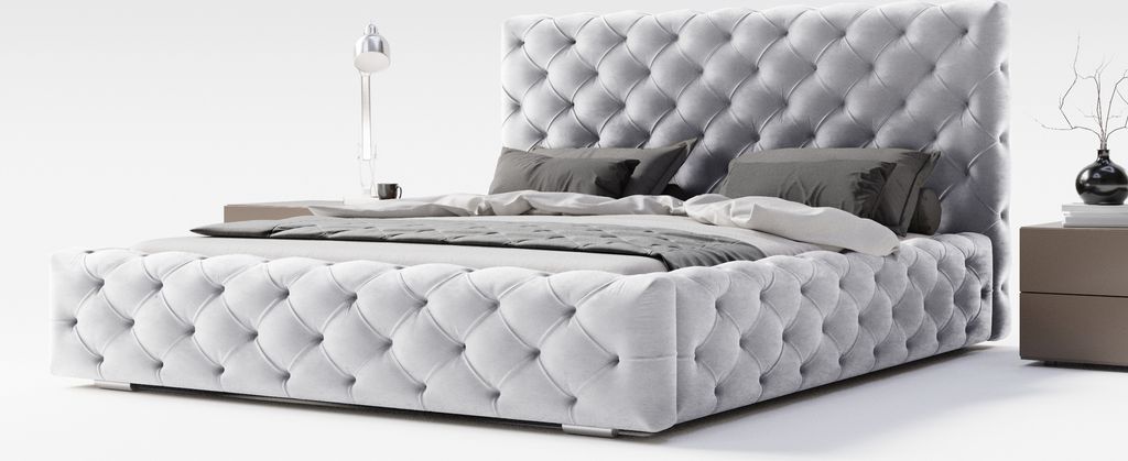 Doppelbett 140x200 cm Paris - Chesterfiled, Samt, Produktbild 