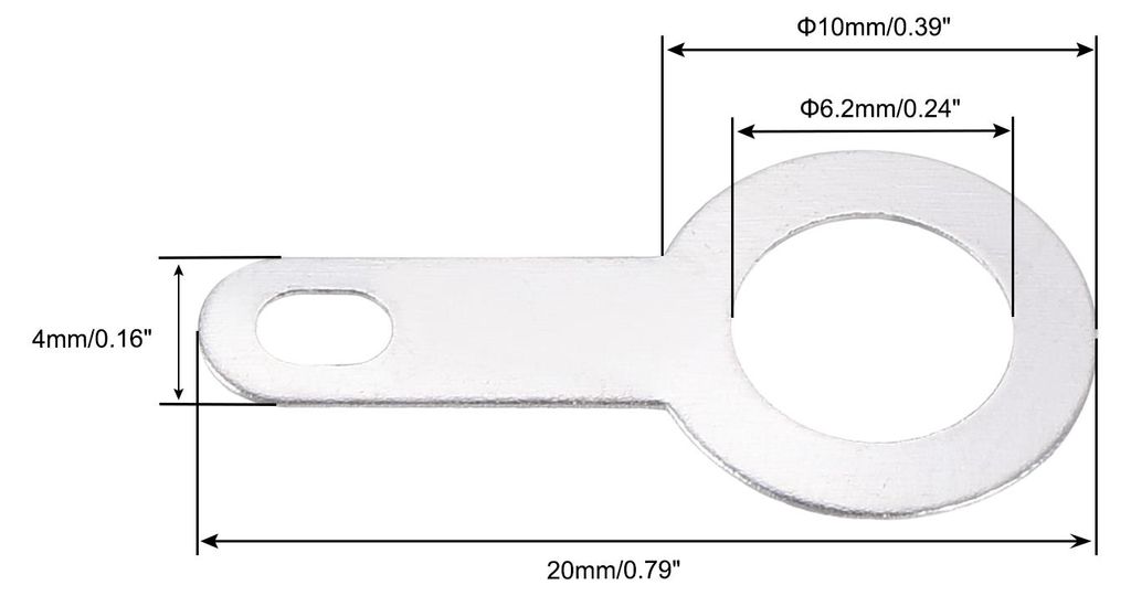 PCB L?t?se Platte Ring Klemme 6.2mm Verbindung fš¹r Stromkabel Volldraht Pack von 200