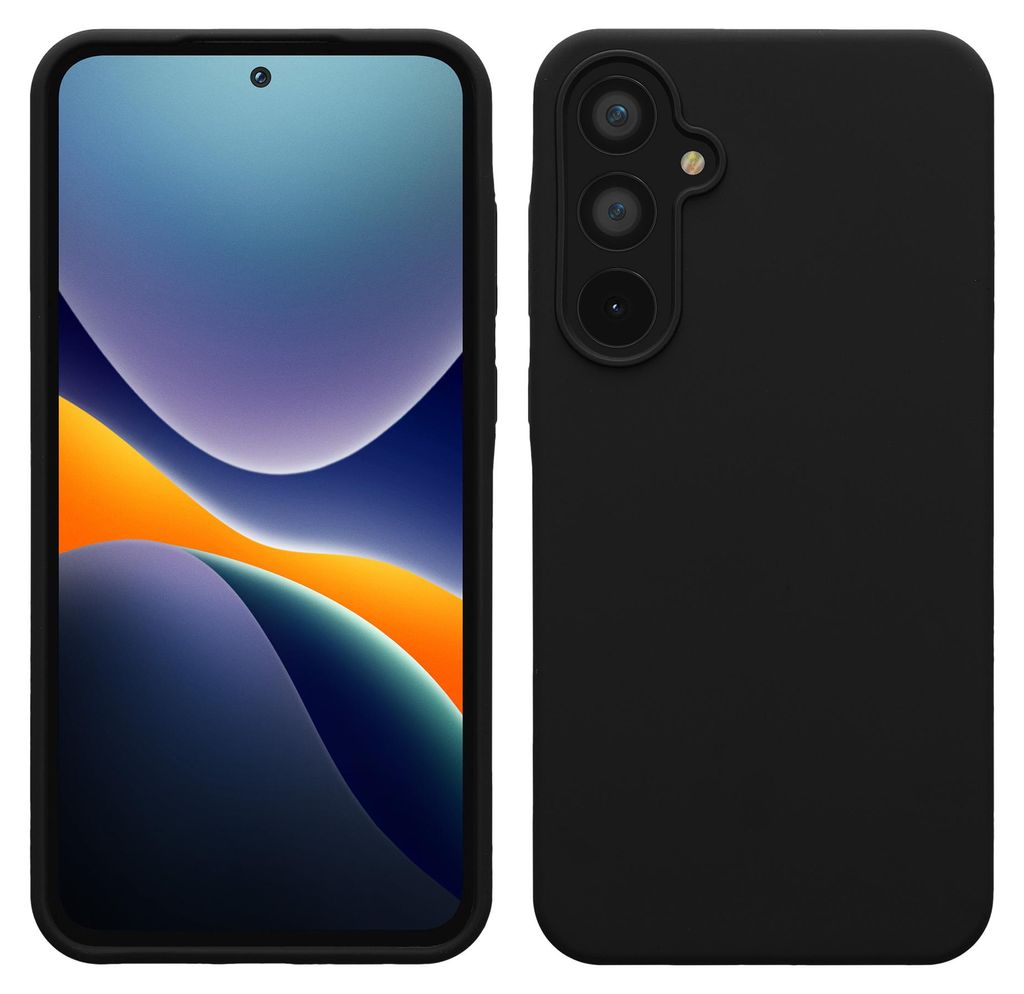 kwmobile Handyhülle für Samsung Galaxy A55 5G Hülle - Case Silikon - Kabelloses Laden - Schutzhülle Cover in Schwarz
