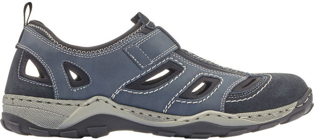 Rieker Herren Klett Halbschuh durchbrochen dunkelblau 44 Produktbild 70