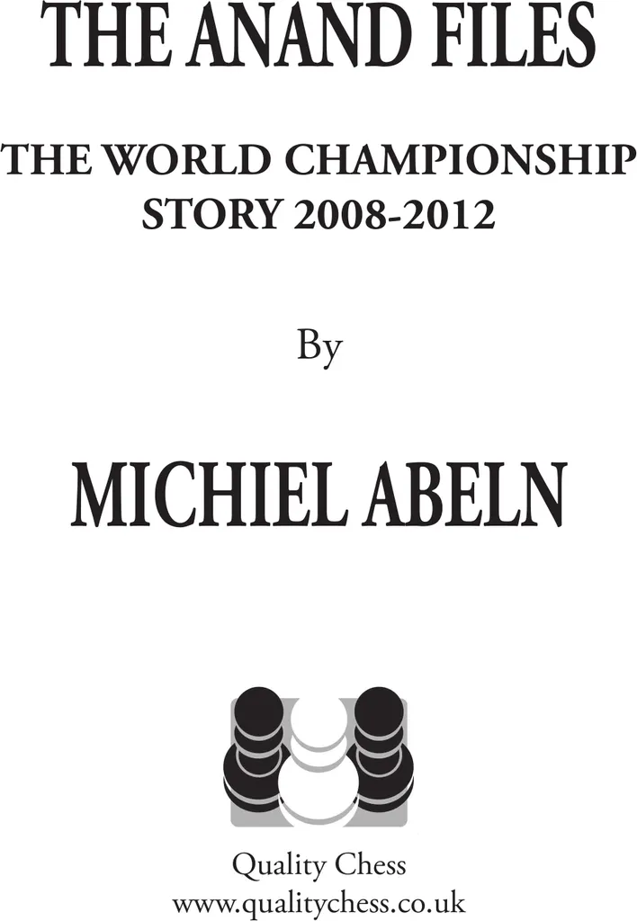 The Anand Files par Michiel Abeln livre d'échecs en édition brochée